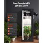 VEVOR Kit Completo per Tenda da Coltivazione da Interno 60x60x180 cm Tenda da Coltivazione con Illuminazione LED a Spettro Completo, Sistema di Ventilazione, Mylar 600D, per Fiori Verdure