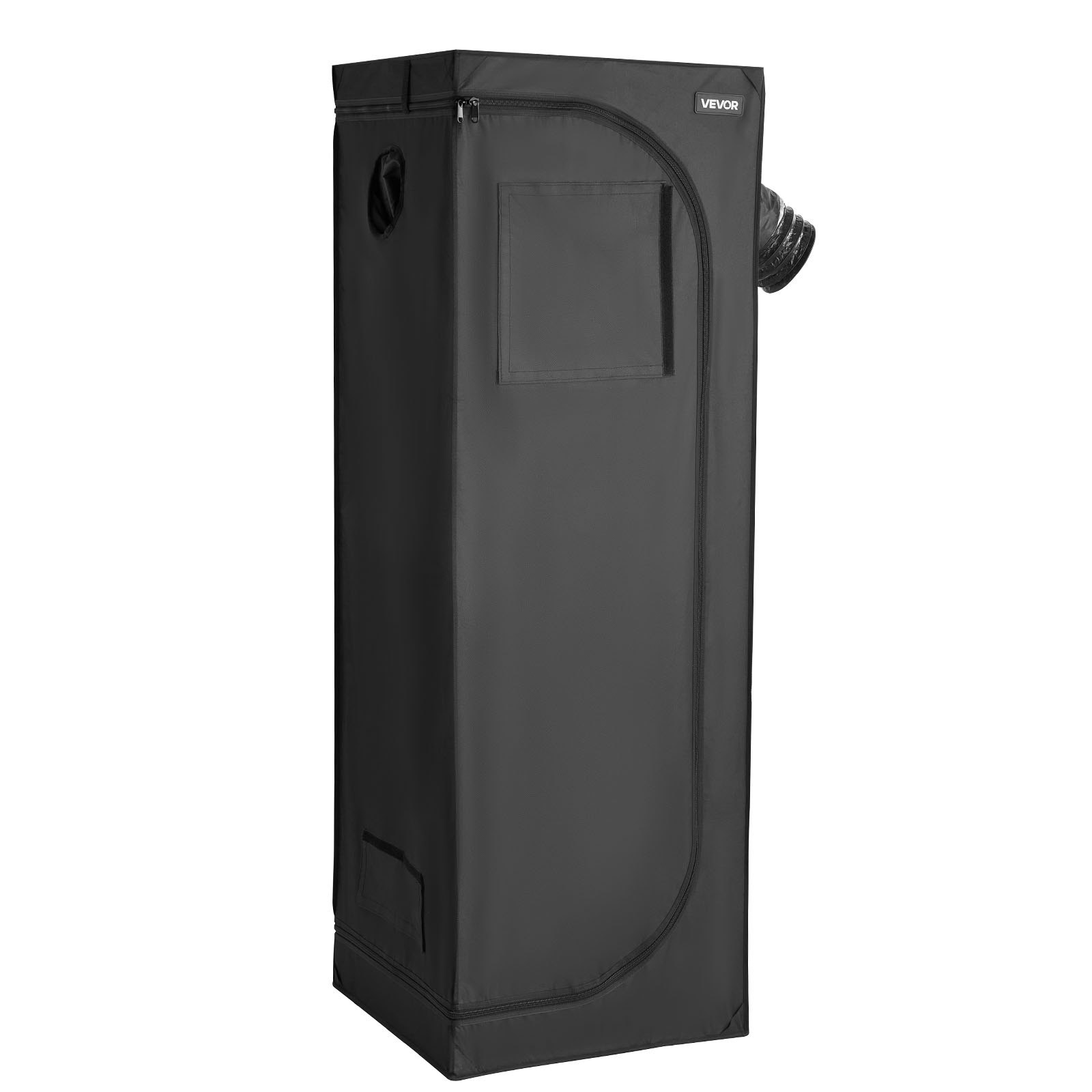 VEVOR Kit Completo per Tenda da Coltivazione da Interno 60x60x180 cm Tenda da Coltivazione con Illuminazione LED a Spettro Completo, Sistema di Ventilazione, Mylar 600D, per Fiori Verdure