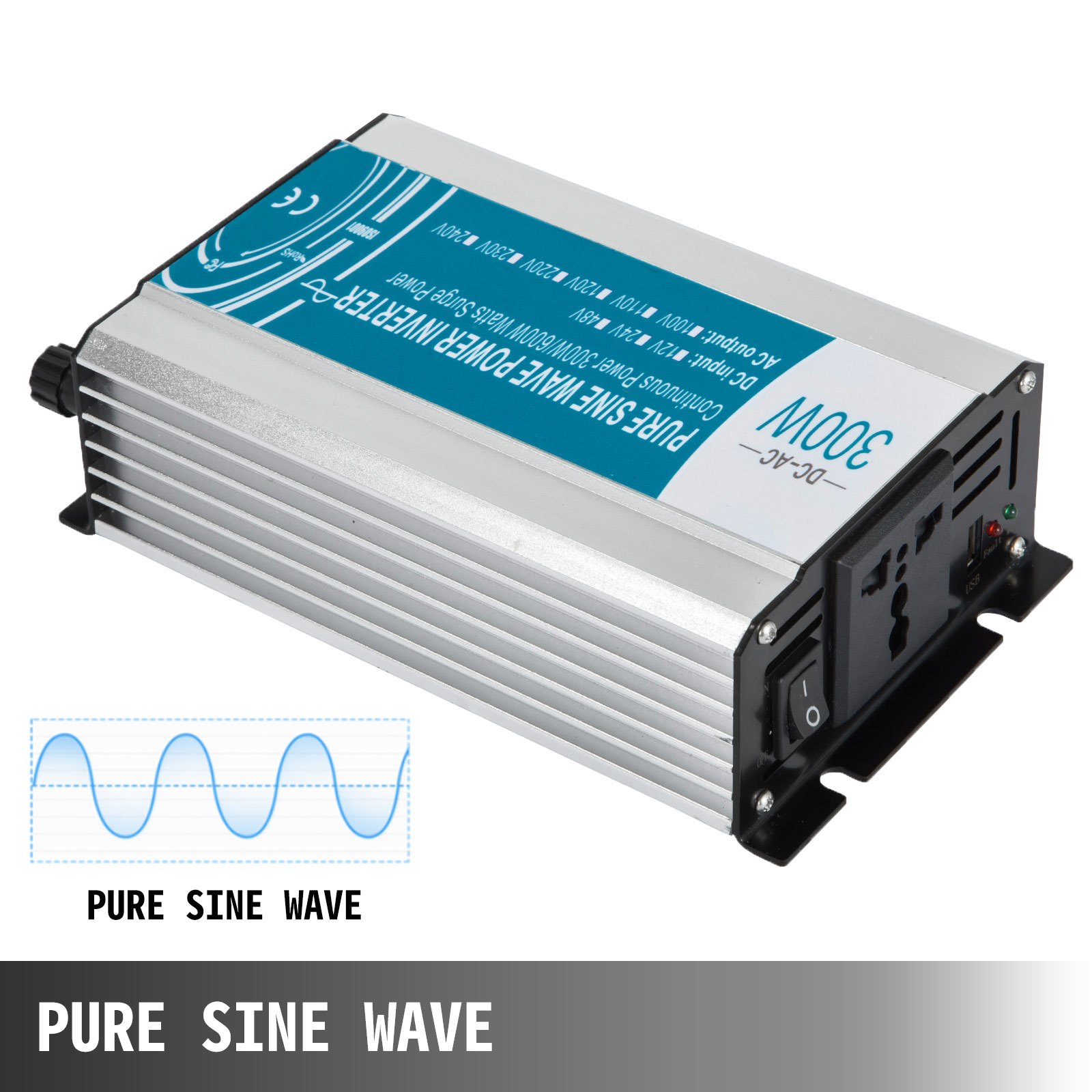 Inverter Onda Sinusoidale Pura Convertitore Fuori Griglia 300w 600w 12v A 220v