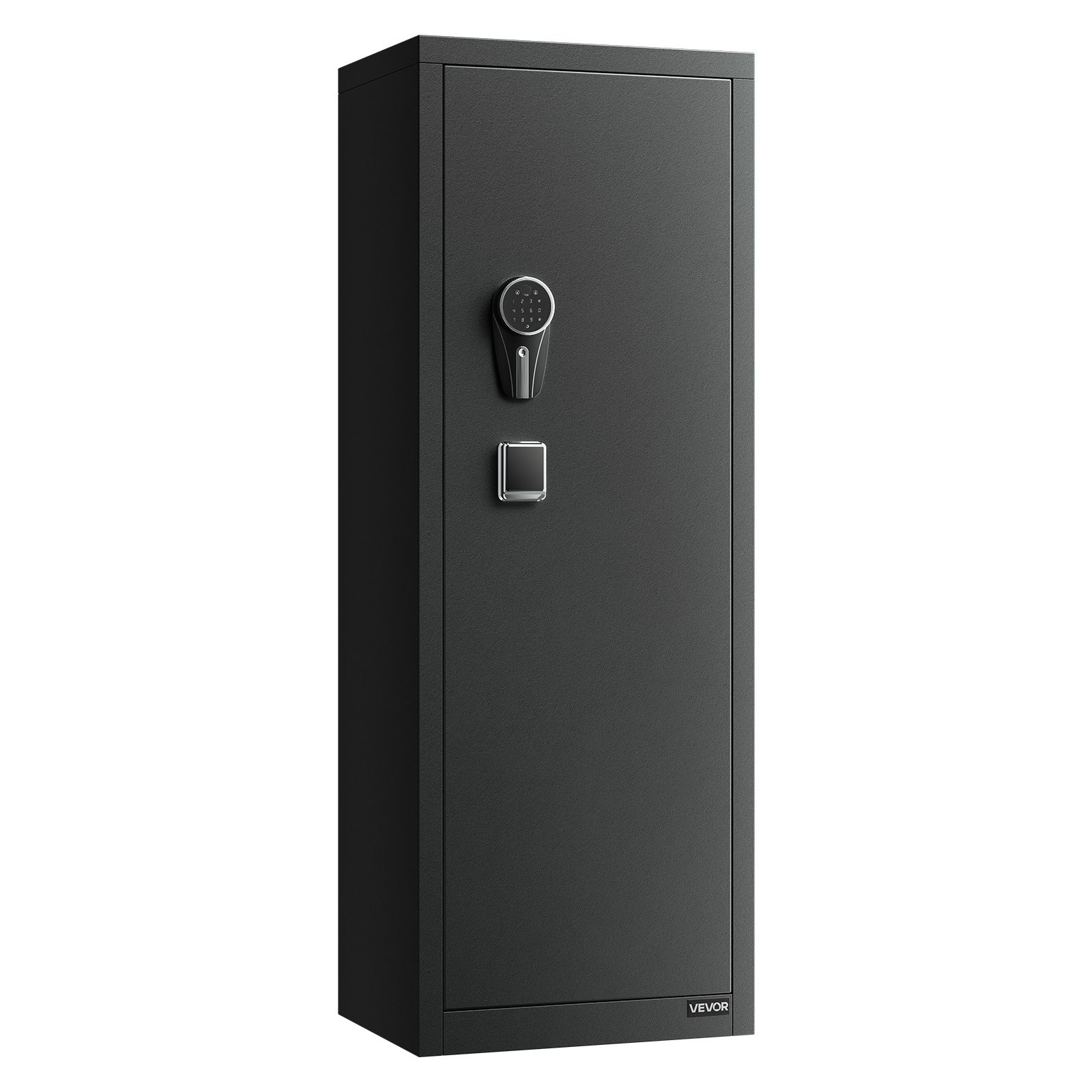 VEVOR Cassaforte Armadio Portafucili da 8 a 10 Armi, Cassaforte per Armi da Fuoco con Impronta Digitale e Password e Chiavi, con 3 Tasche per Supporti Regolabili, Accesso Rapido, per la Casa