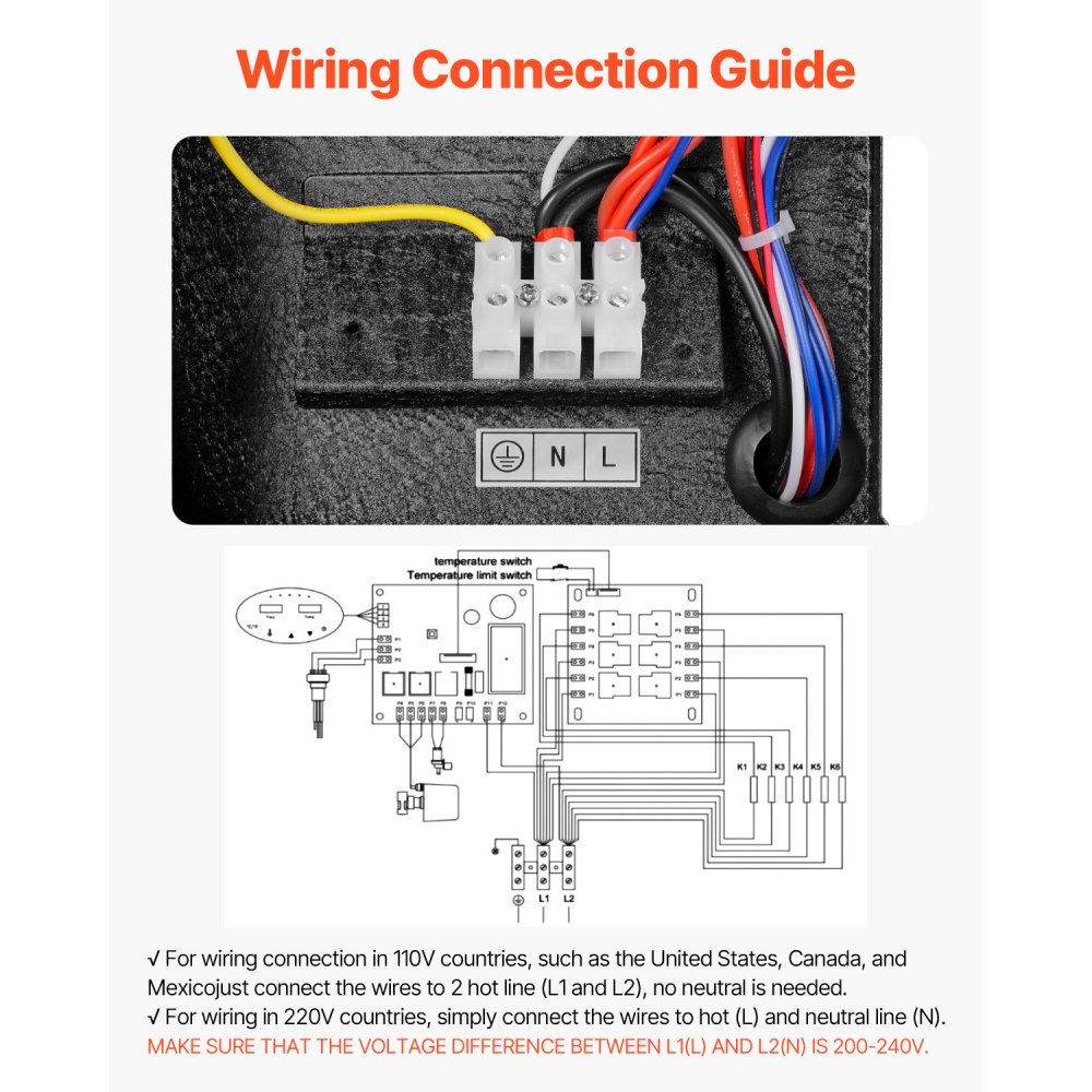 VEVOR Generatore di Vapore, Sistema Doccia a Vapore da 7,5 kW con Controller per Sauna SPA Domestica, Kit di Scarico Automatico Commerciale, Funzionamento a Secco e Sovrapressione, Nero