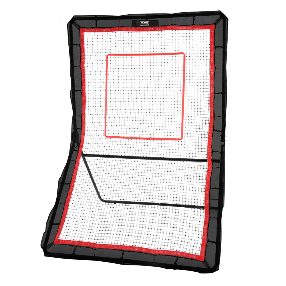 VEVOR Lacrosse Rebounder for the Backyard, 1.5 x 2.1 m Volleyball Rebounder Net, Pitchback Throwback Baseball Softball Return Training Screen, Adjustable Angle, Shooting Practice Wall with Target
