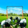 VEVOR Lacrosse Goal, 6' x 6' Lacrosse Net, Portable Lacrosse Goal with Carrying Bag, Fiberglass Pole, Backyard Lacrosse Training Equipment, Easy-to-Assemble College Goal, Perfect for Training