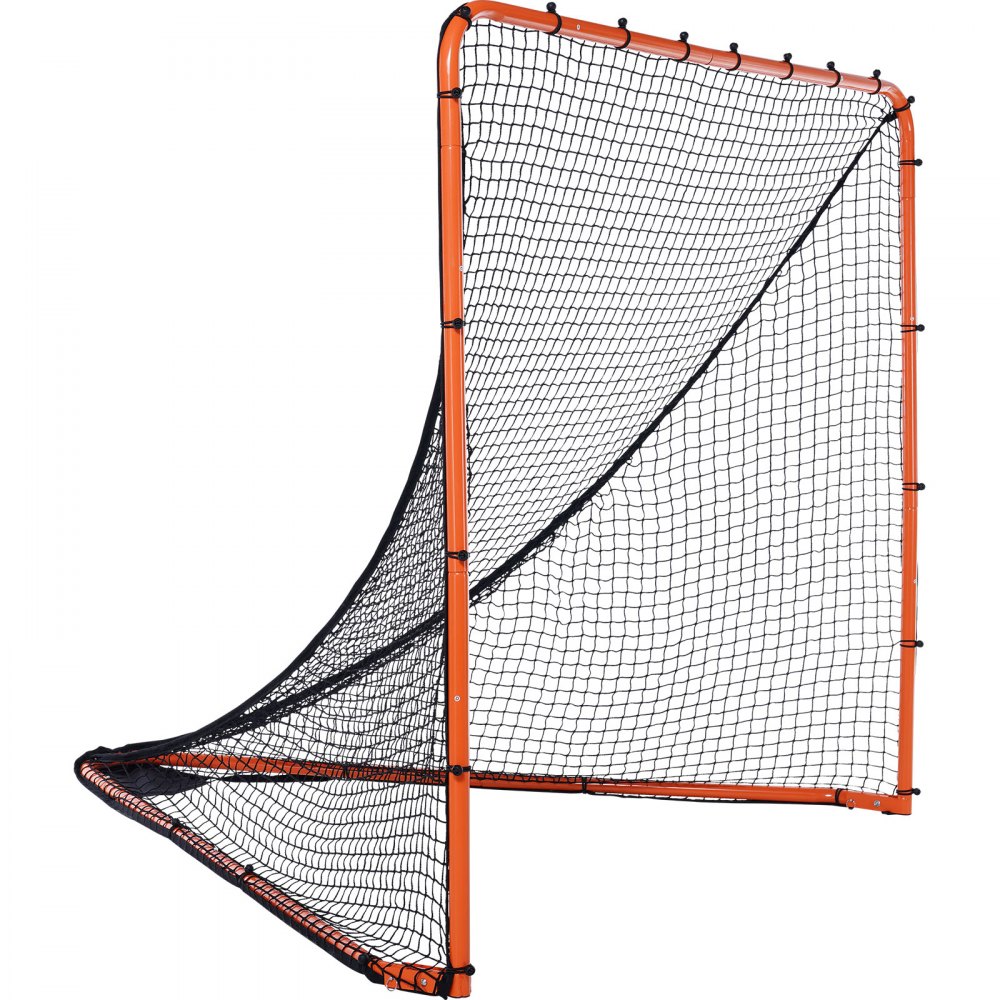 VEVOR Porta da Lacrosse, Rete da Lacrosse 6' x 6', Attrezzatura da Allenamento per Lacrosse Portatile Pieghevole da Cortile, Rete da Allenamento Telaio in Acciaio, Porta da Lacrosse di Installazione