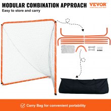 VEVOR 6'x6' Borsa per il trasporto dell'attrezzatura da allenamento portatile per rete da lacrosse da cortile