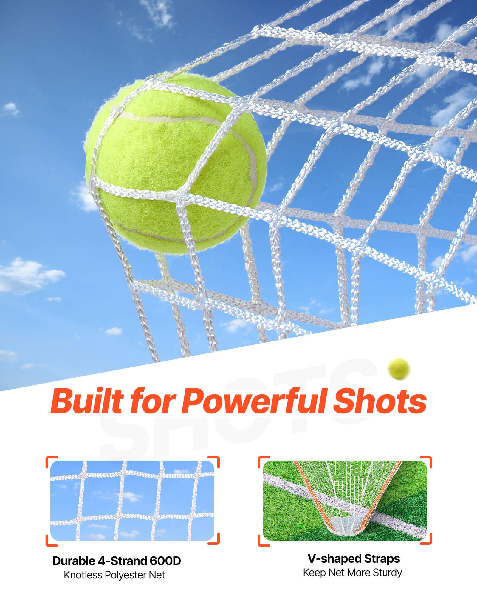 VEVOR Lacrosse Goal, 6' x 6' Lacrosse Net, Steel Frame Lacrosse Training Equipment for the Backyard, Portable Lacrosse Goal with Carrying Bag, Quick and Easy Setup, Perfect for Training