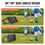 VEVOR Pedana da Rimbalzo da Calcio, Muro da Calcio Portatile 114,3 x 45,72 cm con Rimbalzo a 2 Angoli, Pedana da Rimbalzo Pieghevole in HDPE, Attrezzatura da Allenamento Pratica di Passaggio e Tiro