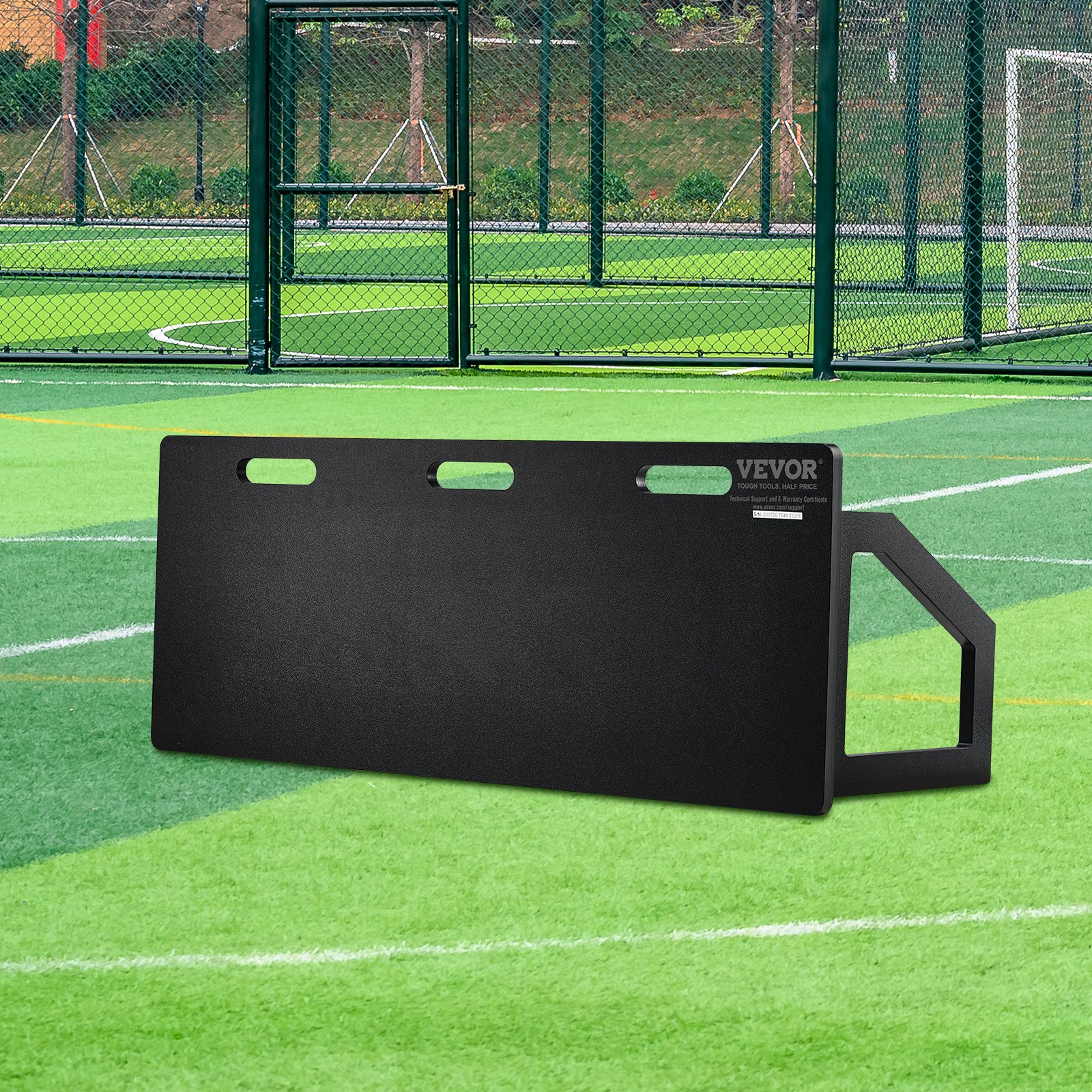VEVOR Pedana da Rimbalzo da Calcio, Muro da Calcio Portatile 114,3 x 45,72 cm con Rimbalzo a 2 Angoli, Pedana da Rimbalzo Pieghevole in HDPE, Attrezzatura da Allenamento Pratica di Passaggio e Tiro