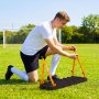 VEVOR Soccer Rebounder Board, 950 x 250 mm Portable Soccer Rebound Wall, Dual Surface Sports Kick Back Trainer, 3 Adjustable Angles, Easy Setup Ball Practice Equipment for Passing & Reaction Skills