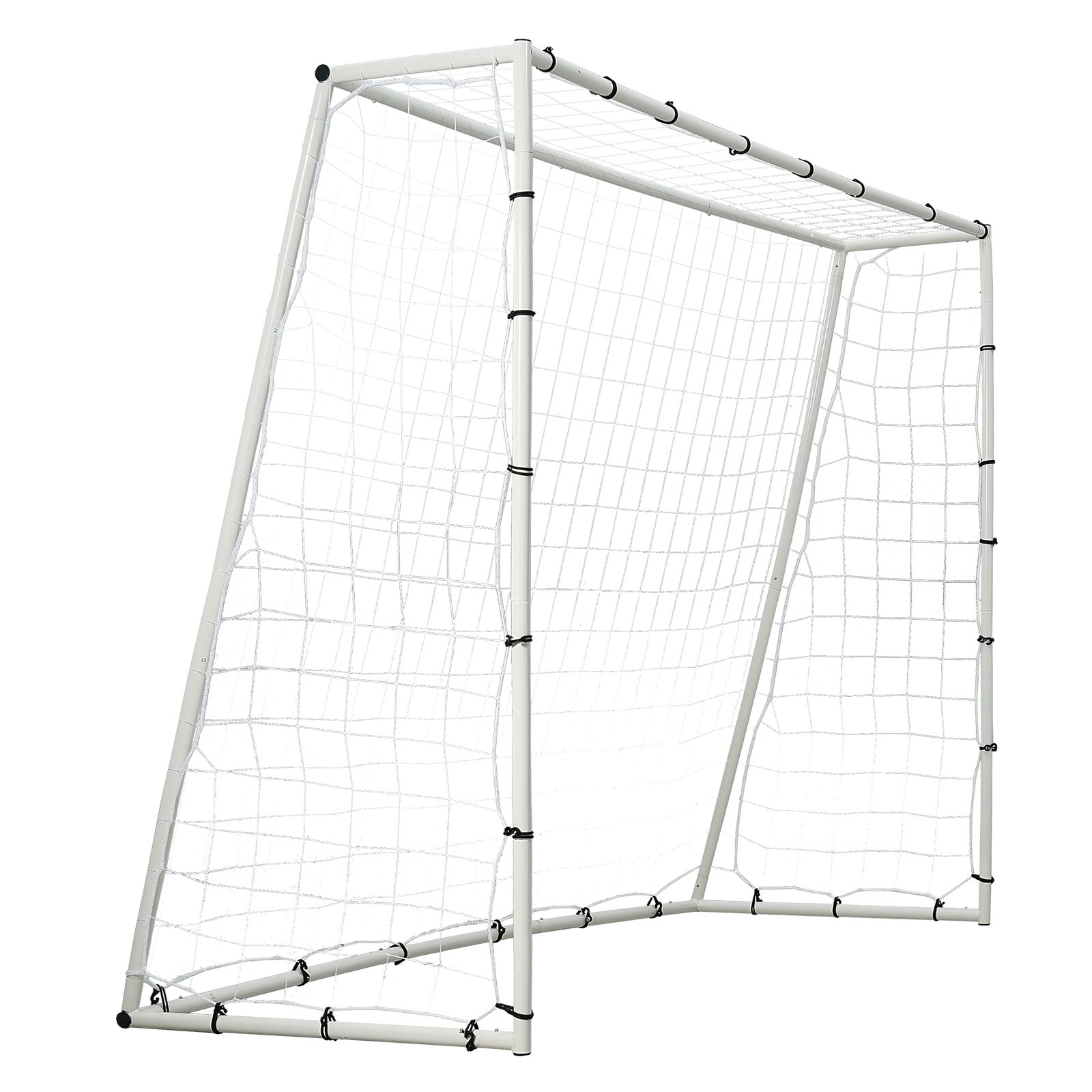 VEVOR Rete da Calcio Rimbalzo 8 x 6FT Rete da Calcio Rimbalzo per Allenamento Tubo di Ferro con Borsa Portatile per Allenamento Sportivo, Rete da Calcio Pieghevole per Allenamento Sportivo