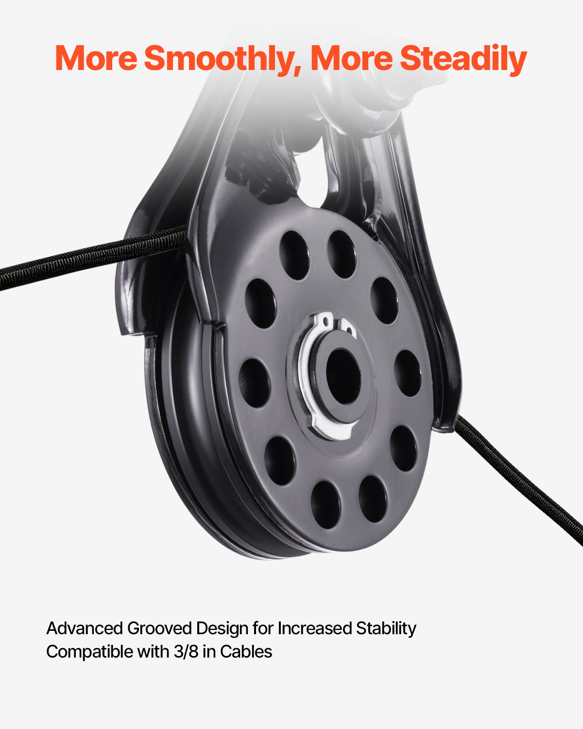 VEVOR Snatch Block per Recupero Verricello 14,5 T , Sistema di Carrucole Resistenza Rottura 14,5 T con Corda 9,5 mm Accessorio di Recupero Fuoristrada per Recupero su Camion, Trattori, ATV e UTV