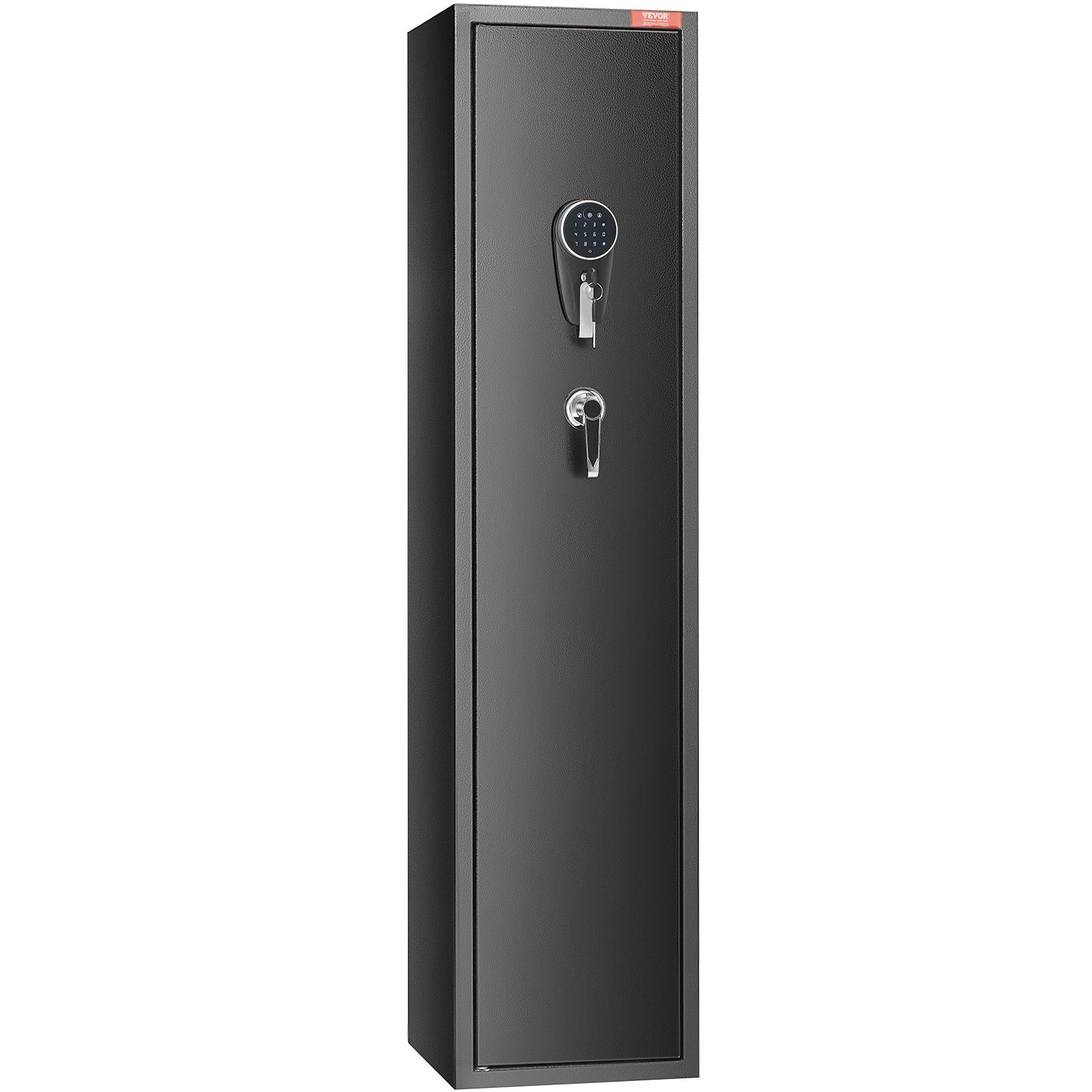 VEVOR 5 Cassaforte per Pistole, Cassaforte per Pistole con Tastiera Digitale e Serratura, Armadietto per Pistole con Armadietto Integrato, Ripiano Rimovibile per Armi Lunghe e Pistole Domestiche