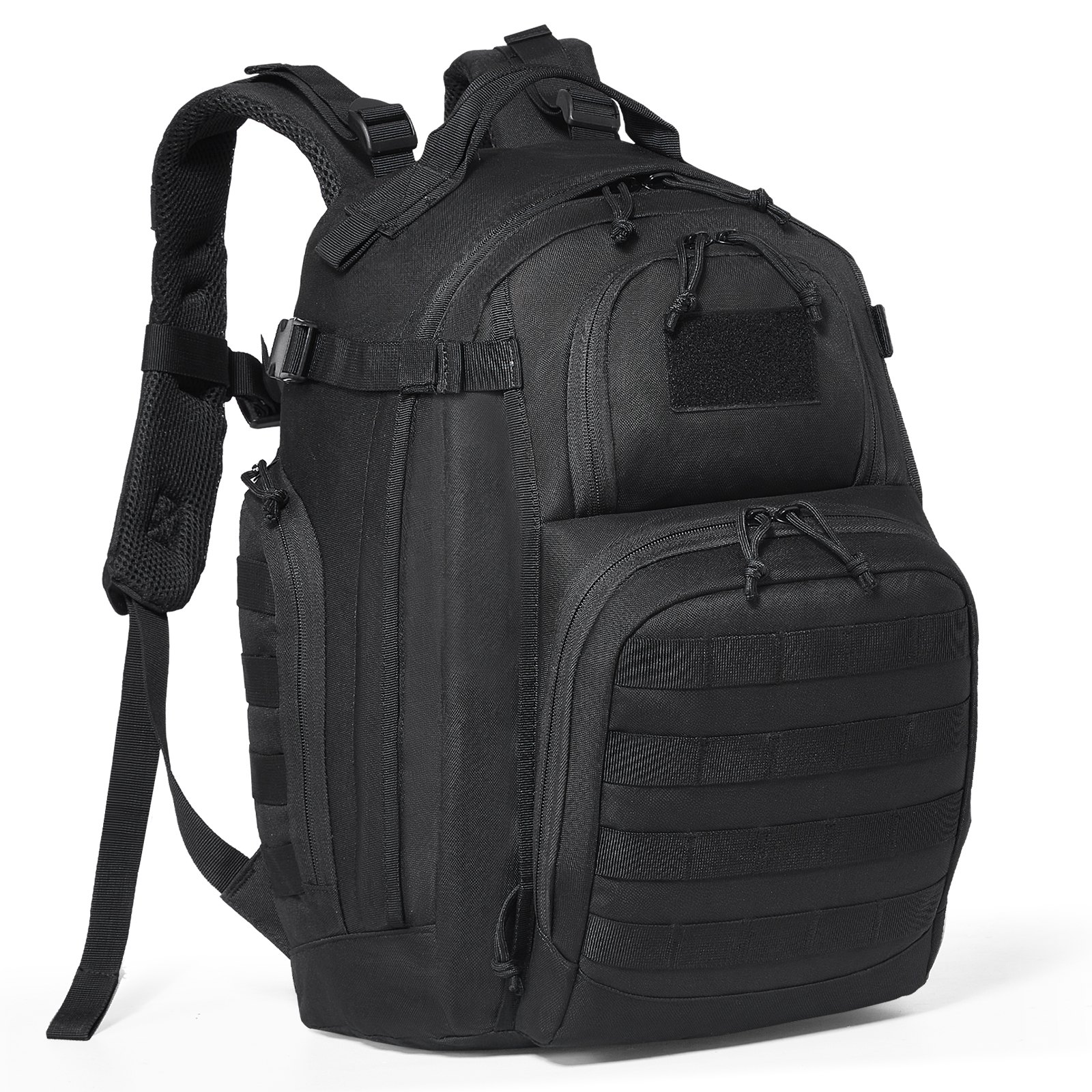 VEVOR Borsa da Viaggio Zaino 25 L con Design Molle Imbottitura in Spugna, Borsa Viaggio Zaino Borsa per Attrezzatura Zaino per Avventure all'Aria Aperta Escursionismo Caccia Nero