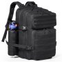 VEVOR Borsa da Viaggio Borsa a Tracolla 45L con Design Molle e 3 Tasche, Borsa da Viaggio per Attrezzatura, Zaino Viaggi Sportivi all'Aria Aperta Campeggio Abbigliamento Fitness Nero