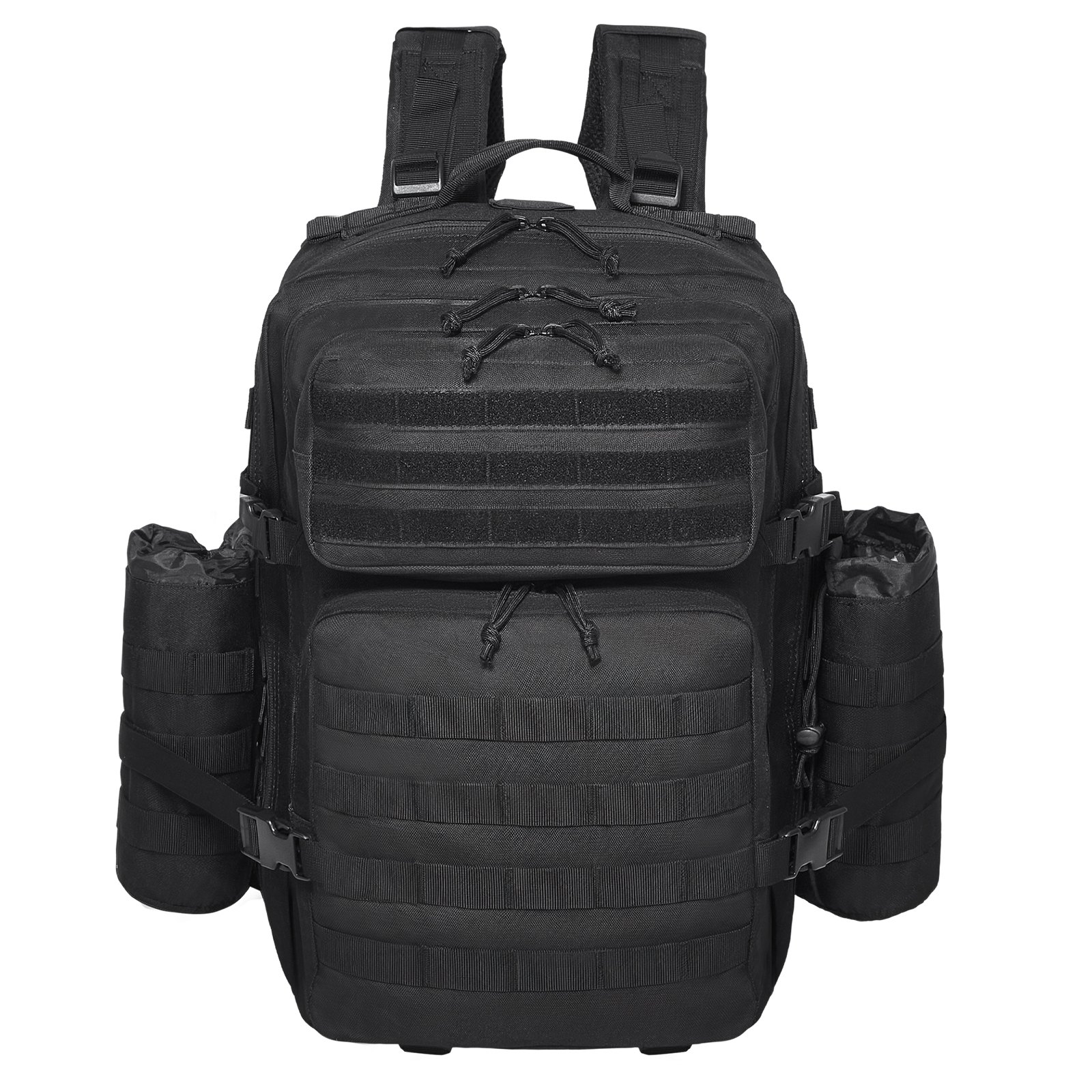 VEVOR Borsa da Viaggio Borsa a Tracolla 45L con Design Molle e 3 Tasche, Borsa da Viaggio per Attrezzatura, Zaino Viaggi Sportivi all'Aria Aperta Campeggio Abbigliamento Fitness Nero