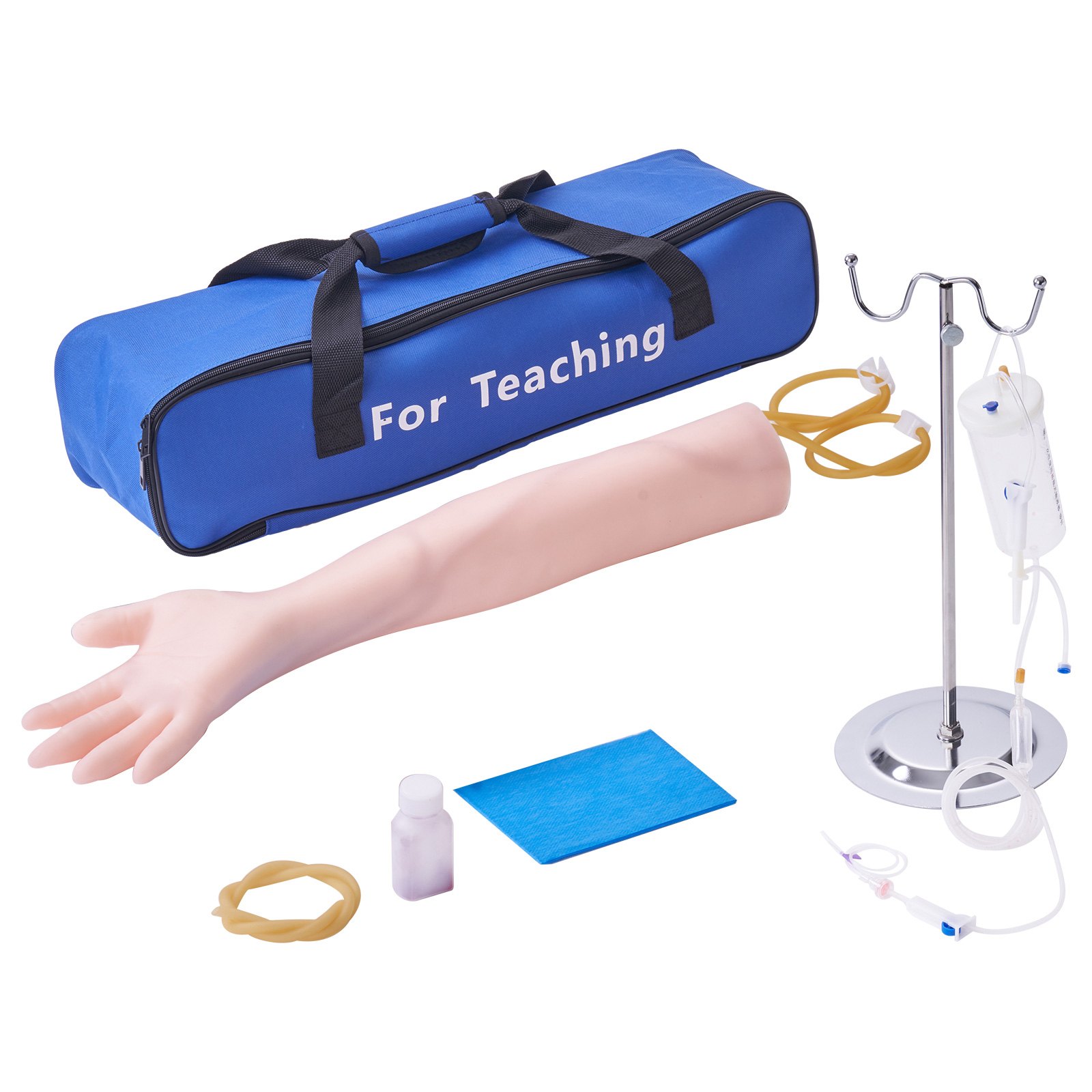 VEVOR Kit per Pratica di Prelievo, Kit di Formazione per Venipuntura endovenosa IV, Kit per Braccio per Pratica per IV ad Alta Simulazione con Borsa per il Trasporto, Pratica e Abilità IV Perfette