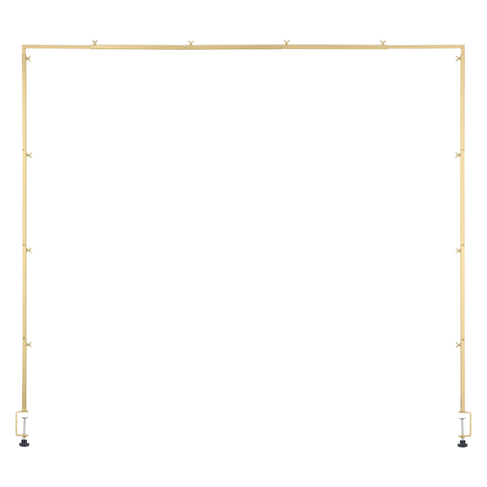 VEVOR Table Decoration Table Rod, 330-1066.8 mm high & 711.2-2489.2 mm length adjustable, table arch with clamps, decorative table frame for wedding, birthday & Christmas decorations, golden