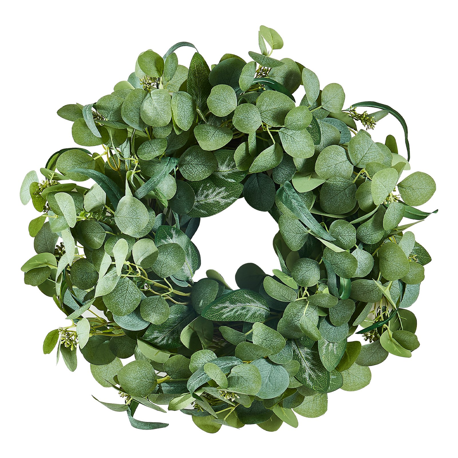 VEVOR Ghirlanda Decorativa Artificiale, 66,04 cm Verde, Decorata con Foglie di Eucalipto, Bacche, Steli Spinosi, Ghirlanda per Tutto l'Anno, Decorazioni per Pareti di Casa, Festival Peso 0,45 kg