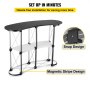 VEVOR Tavolino da Esposizione di Promozione 130 x 40 CM Espositore Commerciale Tavolo a Scomparsa Stand di Controsoffitto in Tessuto per Esposizione