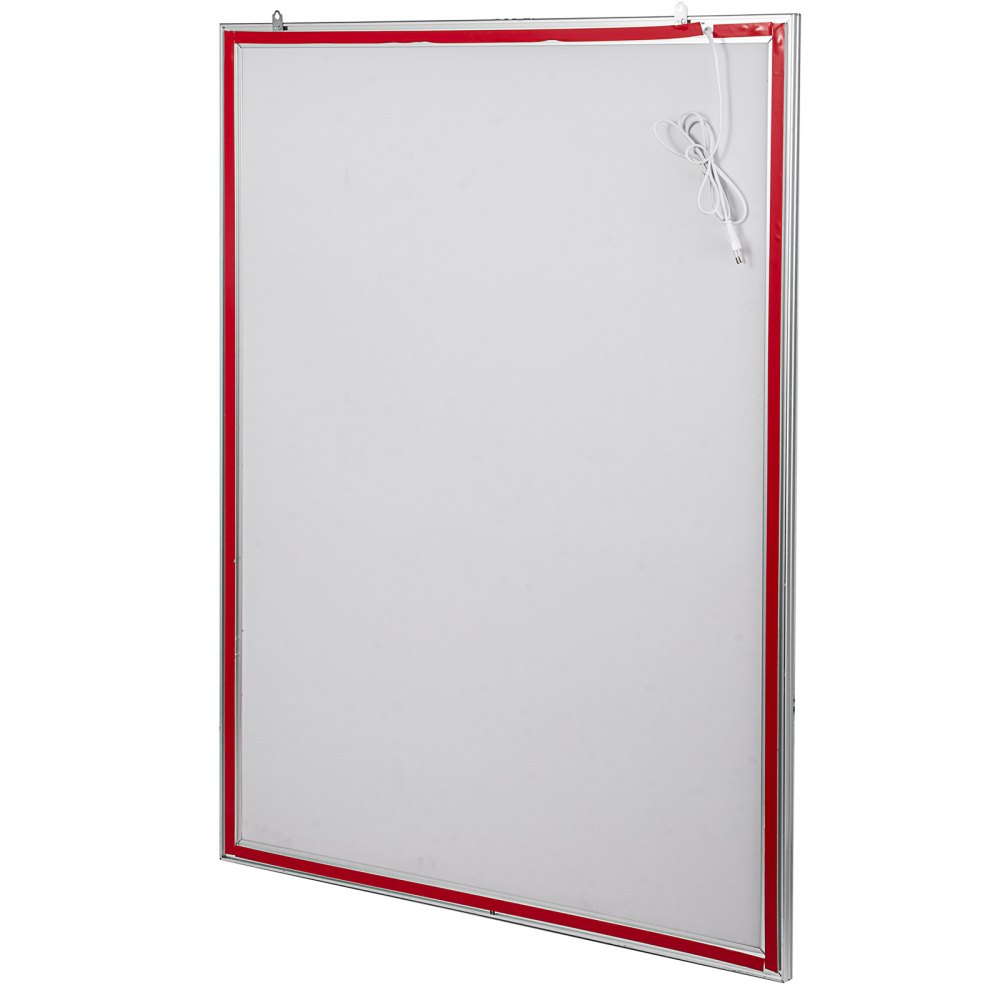 VEVOR Cornice per Poster a LED con Flusso Luminoso di 24 Lume, Display del Poster del Film 1189 x 841mm in Argento, Cornici con Fissaggio a Clip, Cornice per Poster/Fotografie in Acrilico con Scatola