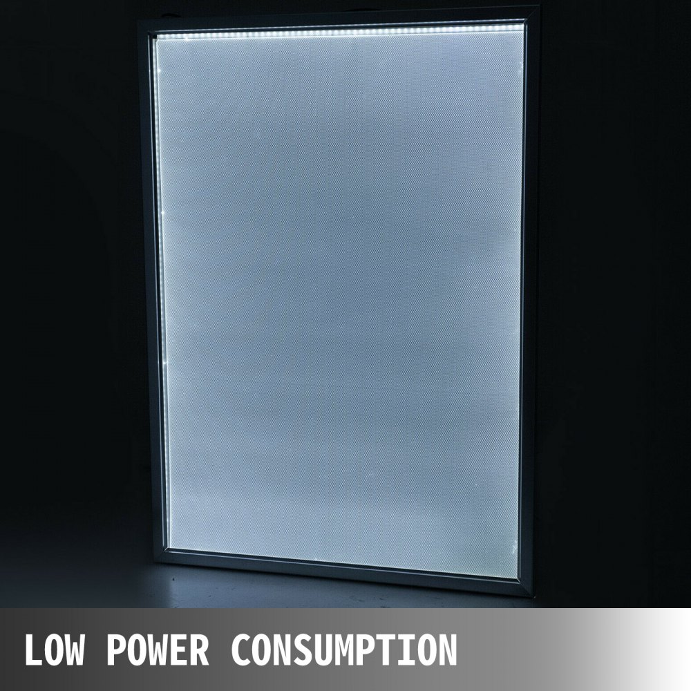 VEVOR Cornice per Poster a LED con Flusso Luminoso di 24 Lume, Display del Poster del Film 1189 x 841mm in Argento, Cornici con Fissaggio a Clip, Cornice per Poster/Fotografie in Acrilico con Scatola