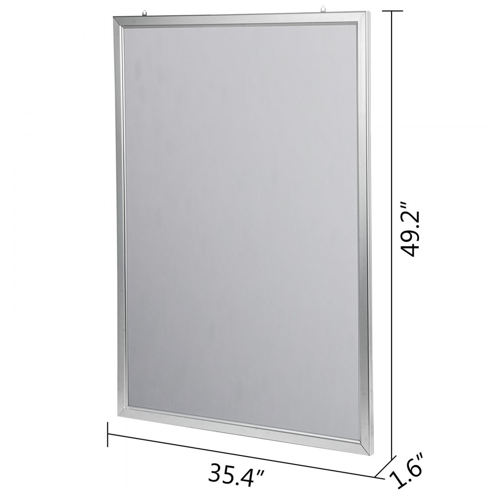 VEVOR Cornice per Poster a LED con Flusso Luminoso di 24 Lume, Display del Poster del Film 1189 x 841mm in Argento, Cornici con Fissaggio a Clip, Cornice per Poster/Fotografie in Acrilico con Scatola