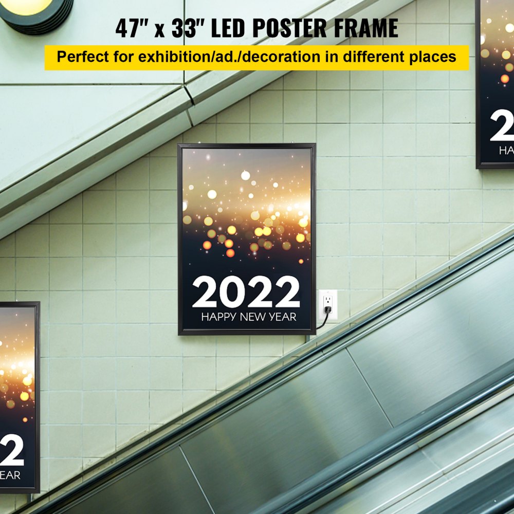 Portaposter Cornice a Scatto con Luce a LED per Pubblicità Espositori 1250x900mm