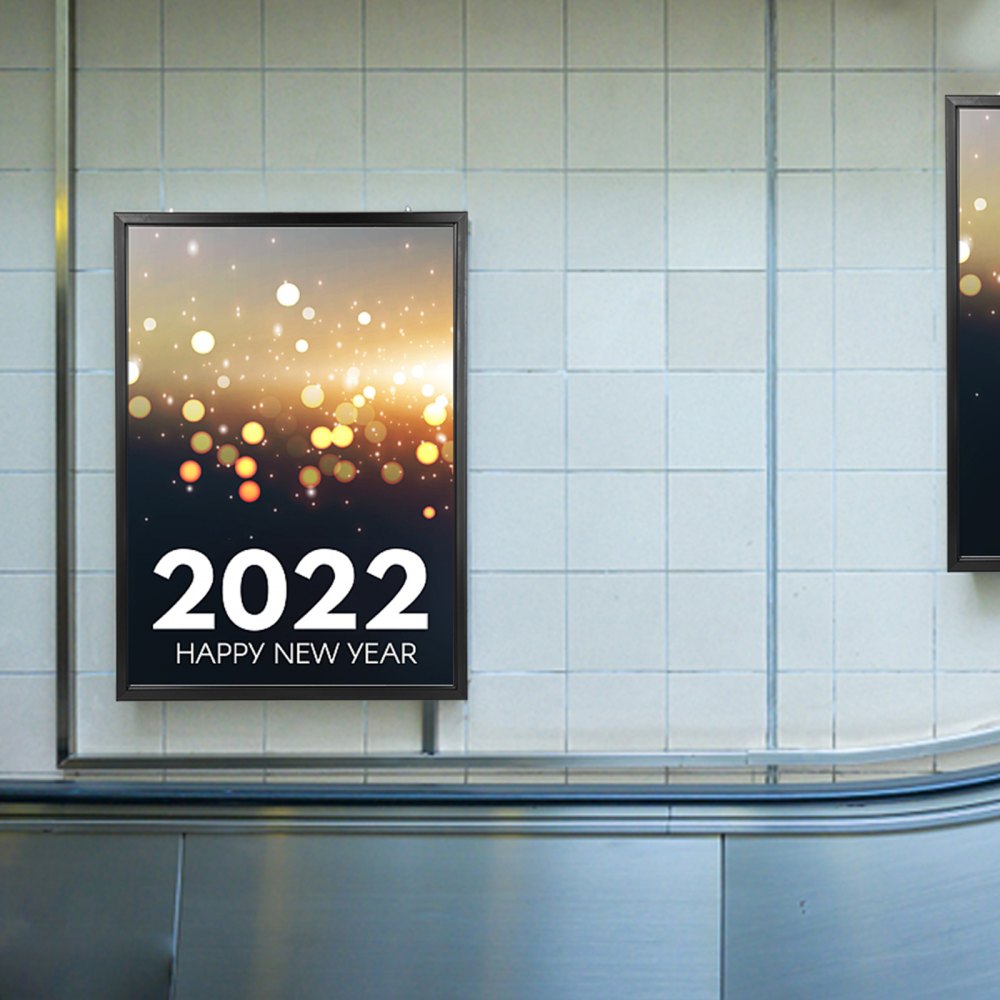 Portaposter Cornice a Scatto con Luce a LED per Pubblicità Espositori 1250x900mm