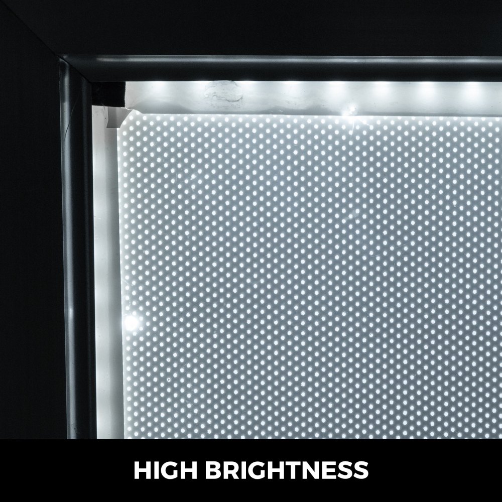 Portaposter Cornice A Scatto Con Luce A Led Per Pubblicità Espositori 650x480mm