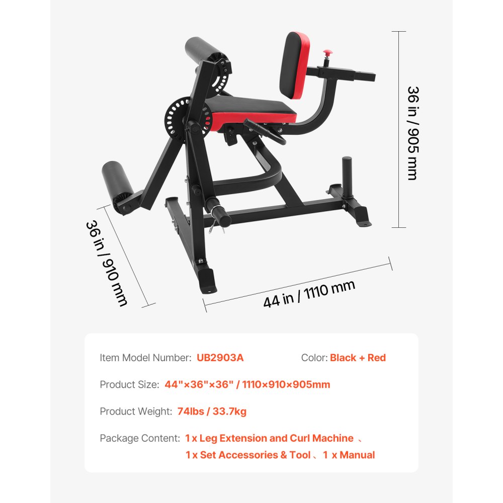 VEVOR Gambe Macchina di Esercizi, per Estensione e Curva , Capacità di 317 kg, Panca per Allungamento, Attrezzatura Regolabile Estensione Rotatoria per le Cosce Allenamento per Palestra