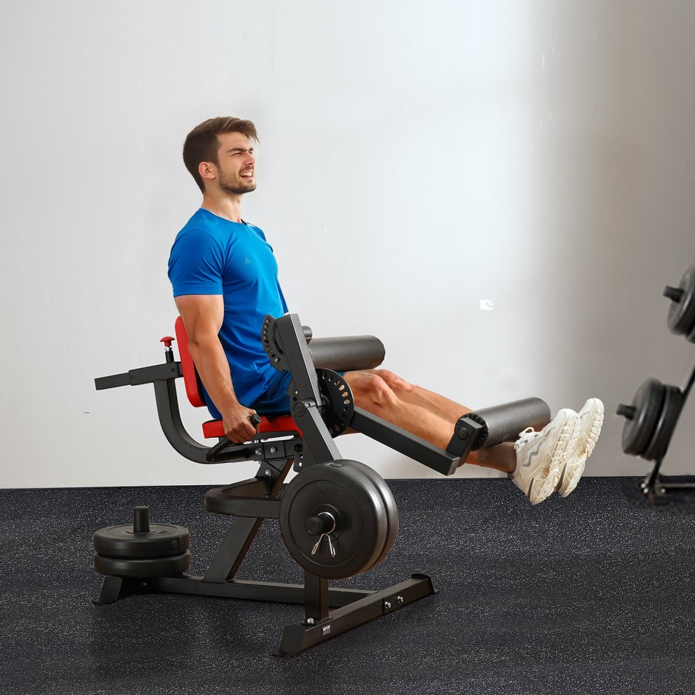VEVOR Gambe Macchina di Esercizi, per Estensione e Curva , Capacità di 317 kg, Panca per Allungamento, Attrezzatura Regolabile Estensione Rotatoria per le Cosce Allenamento per Palestra