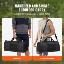 VEVOR Borsa da Viaggio Grande per Attrezzatura Sportiva 45L con Design Molle e Scomparto per Scarpe, Borsa Viaggio Borsa per Attrezzatura, Zaino per Sport Viaggi Campeggio  Fitness