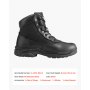 VEVOR Stivali da Lavoro Stivali da Combattimento Taglia UK 11 Leggeri, Traspiranti, Scarponi da Esterno per Sicurezza all'Aperto per Escursionismo Tessuto Oxford 1000D, Scarpe da Moto, Nero