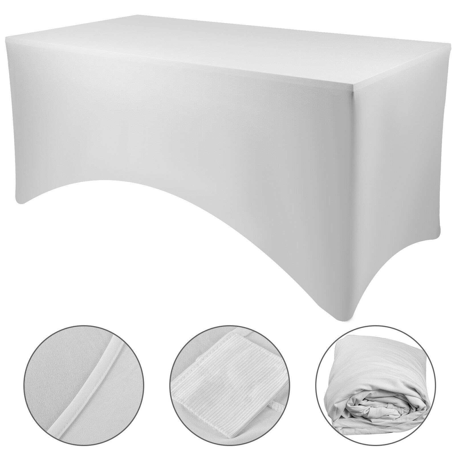 20 Pezzi Tovaglia Elastica Rettangolare 1.8m Resistente Copritavolo Poliestere