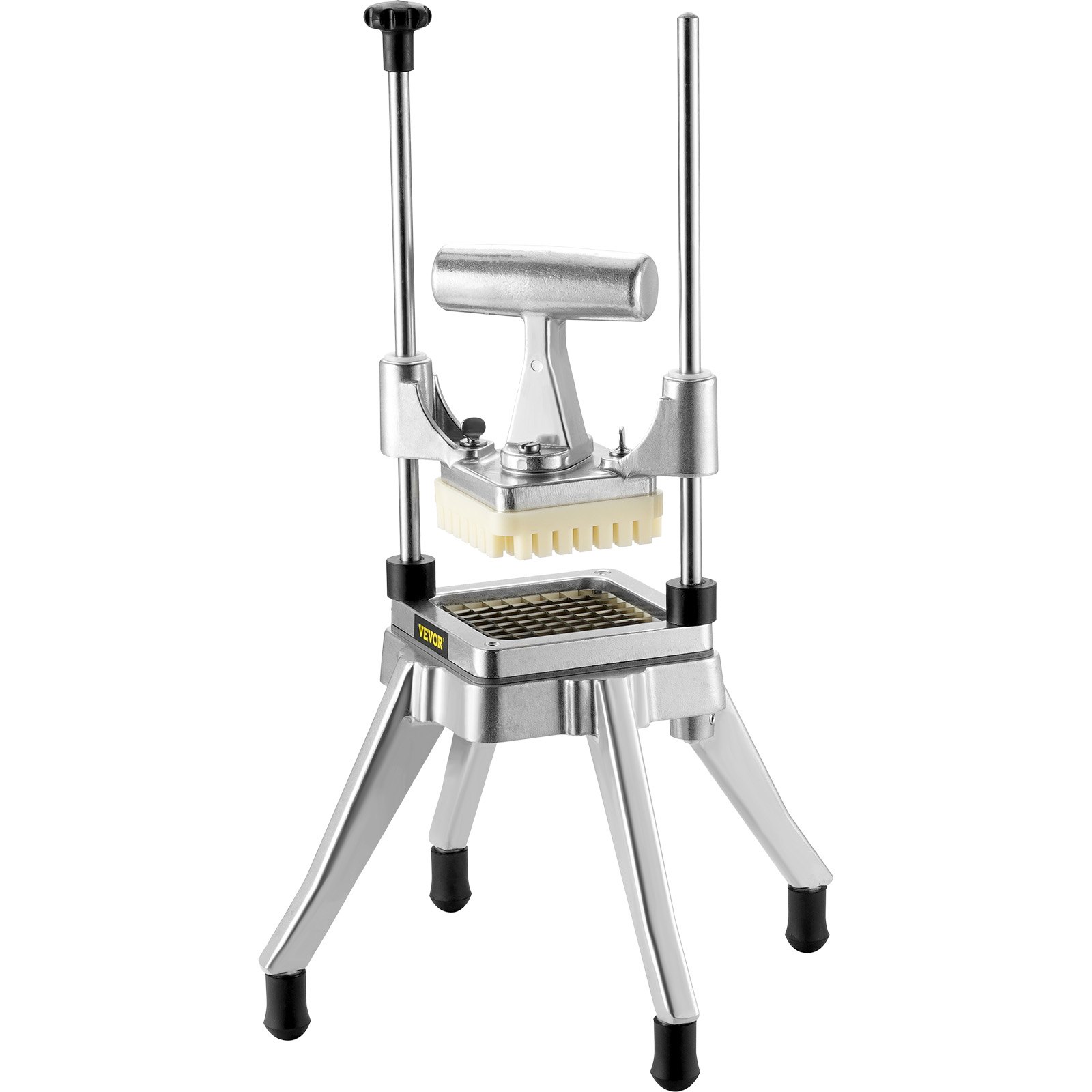 VEVOR Tritatutto Manuale Uso Commerciale Multifunzione in Acciaio Inox Lama 3/8 Pollici 0,95 cm, Tagliapatate Bastoncini di Frutta con 2 Lame di Ricambio, Tritaverdure Manuale Tritatutto per Frutte