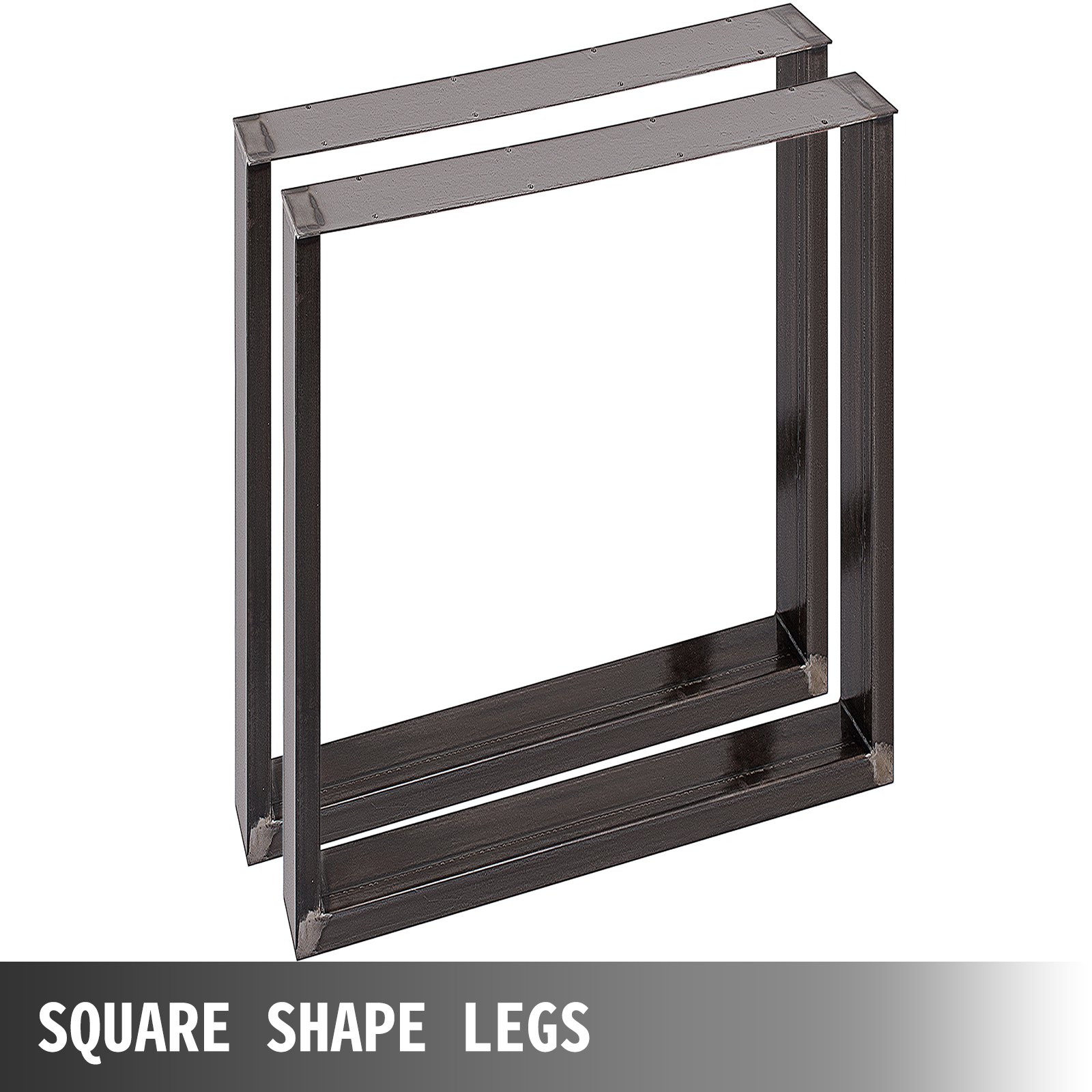 2x Gambe Coppia Struttura Piedi Ferro Supporto Tavolo Design Satinato 43 X 40cm