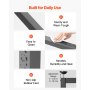 VEVOR Table Legs, 750 x 900 mm (H x W) Square Steel Furniture Legs, Modular Design, Easy Assembly, 1000 kg Max Load Heavy Duty, for Home Office Desk, Workbenches, Dinner Bar Tables, Set of 2, Black