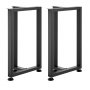 VEVOR Gambe per Tavolo in Acciaio, Gambe per Scrivania Smontabili a Forma di T con Tubo Quadrato, Design Modulare, Montaggio Semplice, Carico Max. 1000 kg, 74 x 45 cm, Set da 2, per Tavolo da Bar