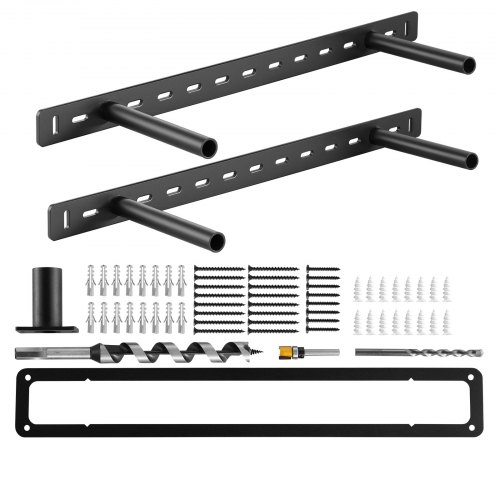 VEVOR Staffe per Mensole Galleggianti Resistenti, 2 Pezzi, Supporto per Mensole Nascoste per Impieghi Gravosi da 558,4 x 157,4 x 38,1 mm Capacità di Peso di 150 kg per Montaggio a Parete