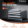 VEVOR Dispenser Cassetta per Punte da Trapano 27 Scomparti A-Z, Scatola Cassetti per Punte da Trapano 3 Cassetti per Trapano 37,5x20x20 cm Impilabile Conservazione di Punte da Trapano Officina Garage