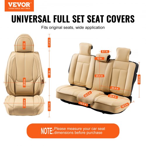 Coprisedili Universali In Ecopelle FEINEPRO, Set Completo Anteriore E Posteriore, Traspiranti E Impermeabili Per Auto, SUV E Camion - 3