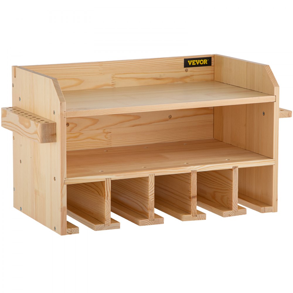 VEVOR Scaffale Portautensili per Garage e Officine con Vano per Trapano Senza Fili, Stazione di Ricarica e Rack di Stoccaggio per Trapano Elettrico, Supporto per Trapano, Supporto da Parete con 5 Slot
