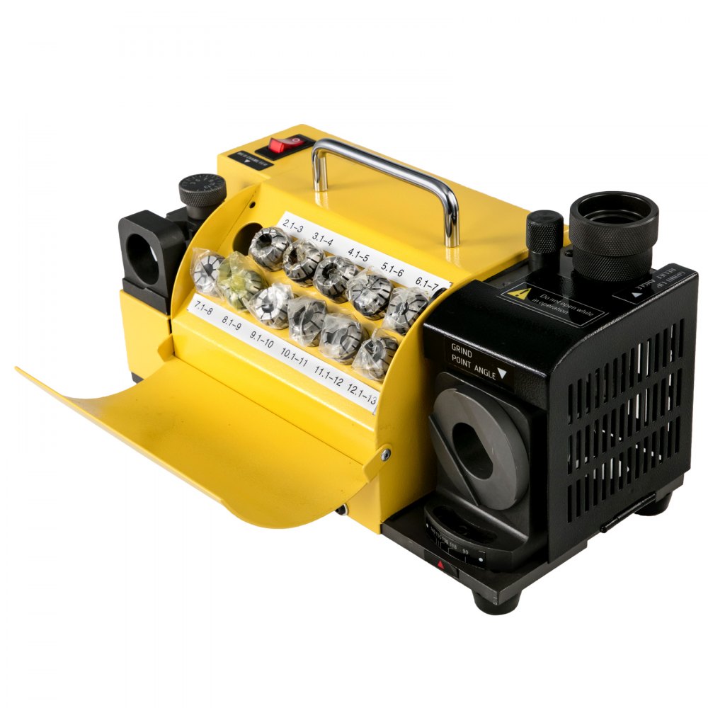 VEVOR Macchina per Affilare MR-13A Affilatrice per Smerigliatrice Colore Giallo Nero 120W Affilatrice per Punte da Trapano 220V Fresa per Riaffilatu