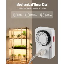VEVOR Serra da Interni con Luci di Coltivazione, Supporto per Piante a 4 Livelli, Espositore Alto 150 cm con Copertura Trasparente, Timer e Igrometro, Luci di Coltivazione a Spettro Completo da 180 W