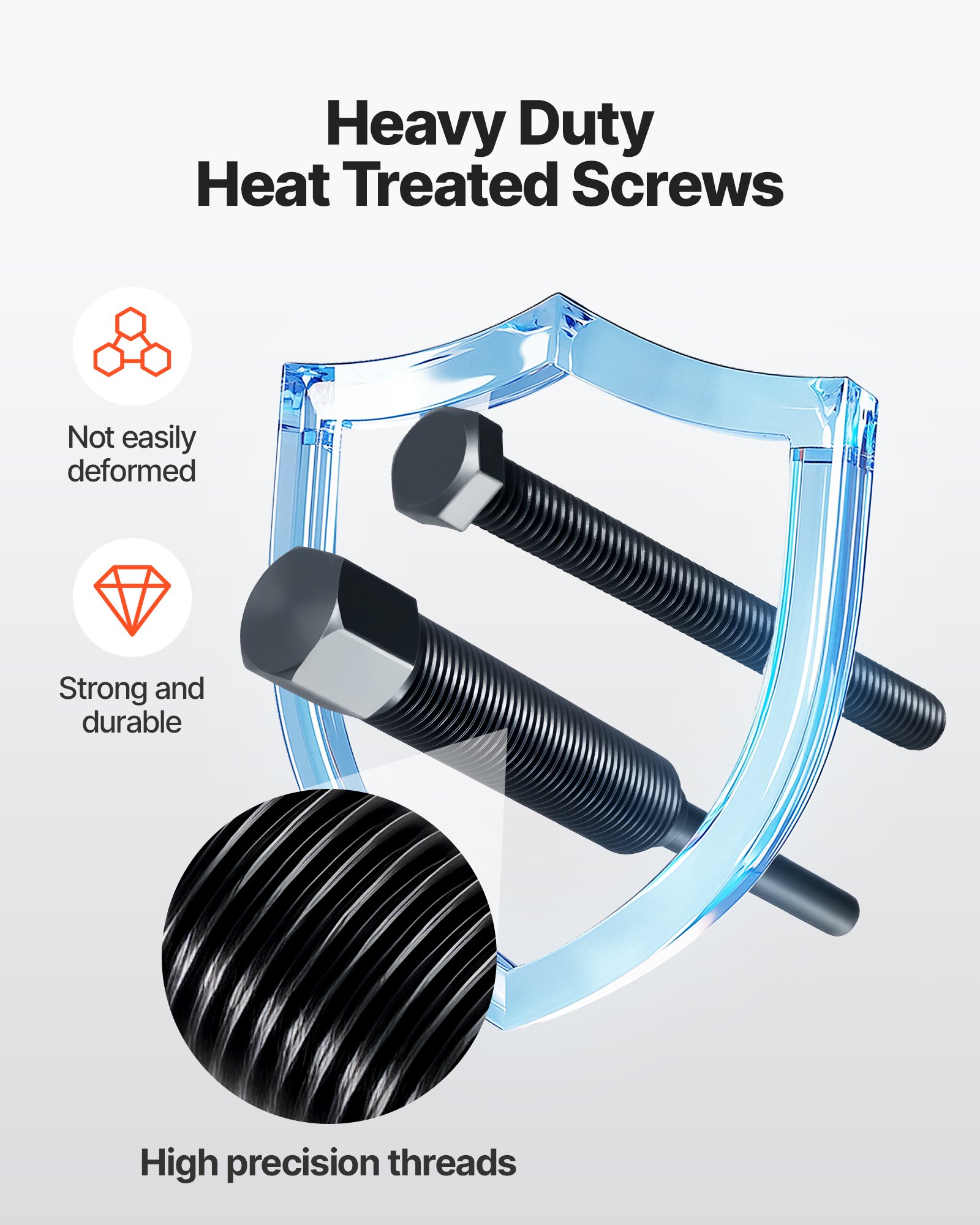 VEVOR Set di Strumenti per Estrazione Installazione di Puleggia Pompa del Servosterzo Compatibile con Ford, GM V6 e VW, per Rimozione Pulegge della Pompa del Servosterzo