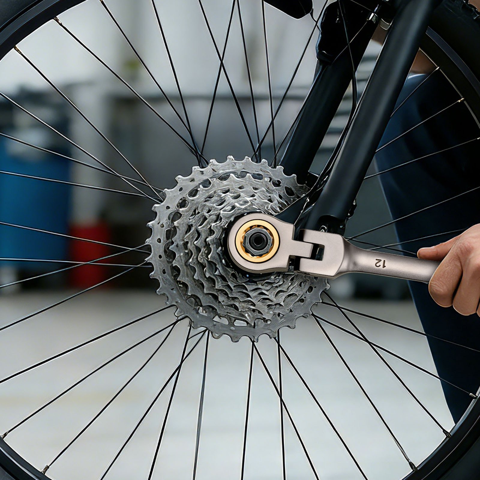 VEVOR Set di Chiavi Combinate a Cricchetto 24 Pezzi, Set di Chiavi a Cricchetto con Misure Metriche e SAE, Testa Snodata a 180°, Meccanismo a 72 Denti, con Custodia per Uso Casa e Auto, Nichel Grigio