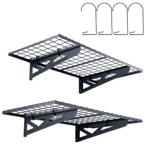 Scaffali Per Garage VEVOR - 2 Pezzi, 91.5x61 Cm, Capacità 113.4 Kg, Montaggio A Parete - Foto 10