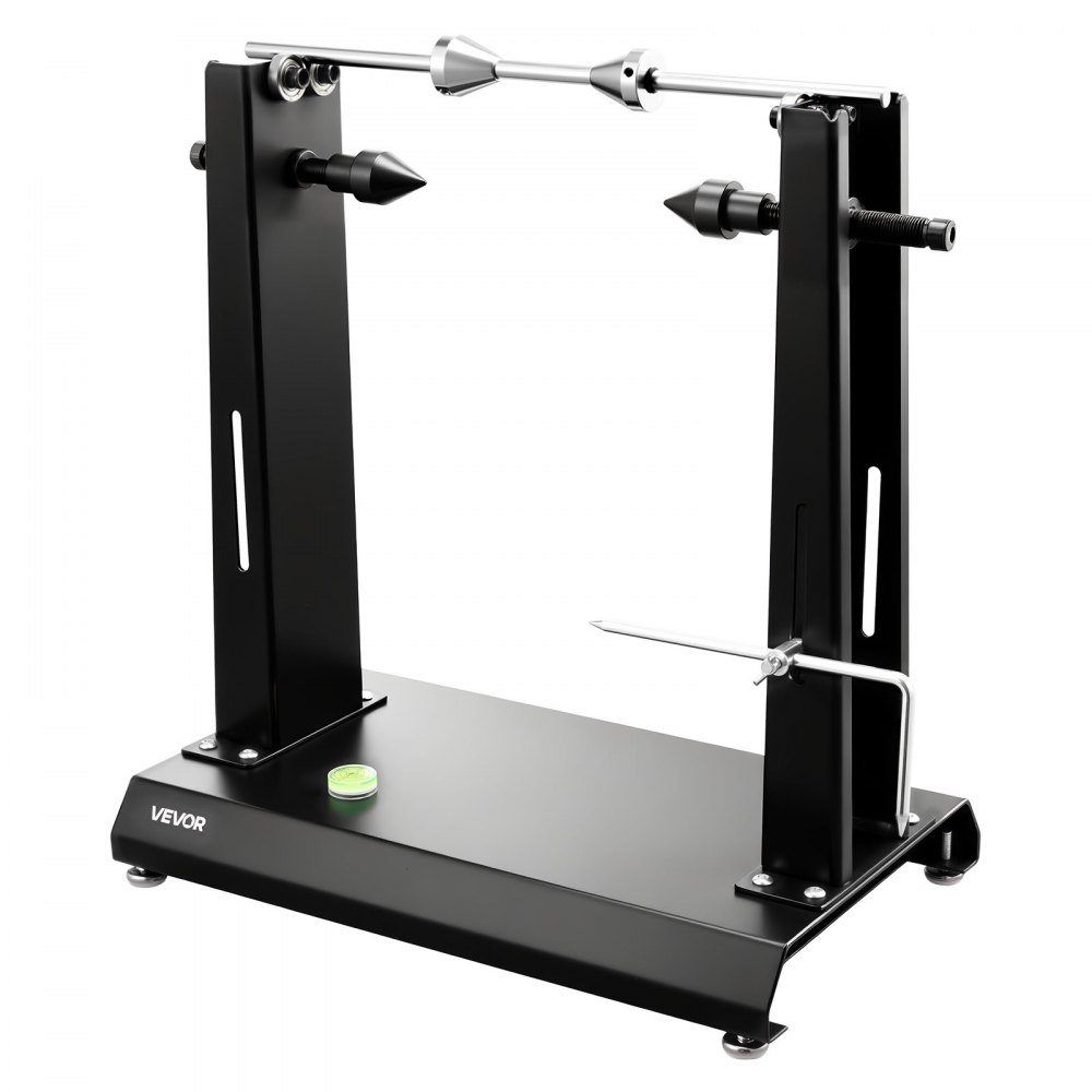 VEVOR Equilibratrice per Ruote di Moto Biciclette, Equilibratore per Cerchi e Ruote per Moto con Coni di Centraggio Regolabili e Puntatore di Centratura, Diametro Ruota 889 mm Capacità 40 kg