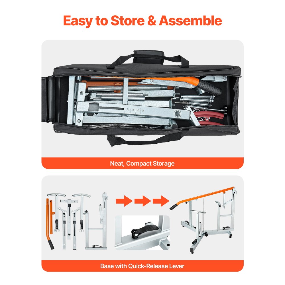 VEVOR Dirt Bike and Dual Sport Tire Changer, Fits for 406-533 mm Wheels, 15/17/20/25 mm Axles, Heavy Duty Dirt Bike Tire Changing Tool Kit with Bead Breaker, Irons, Protective Sleeves, Storage Bag