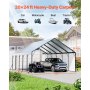 VEVOR Garage da Esterno Auto 5,8x7,45 m Struttura in Acciaio Tenda Auto Barche